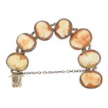 A shell cameo bracelet,