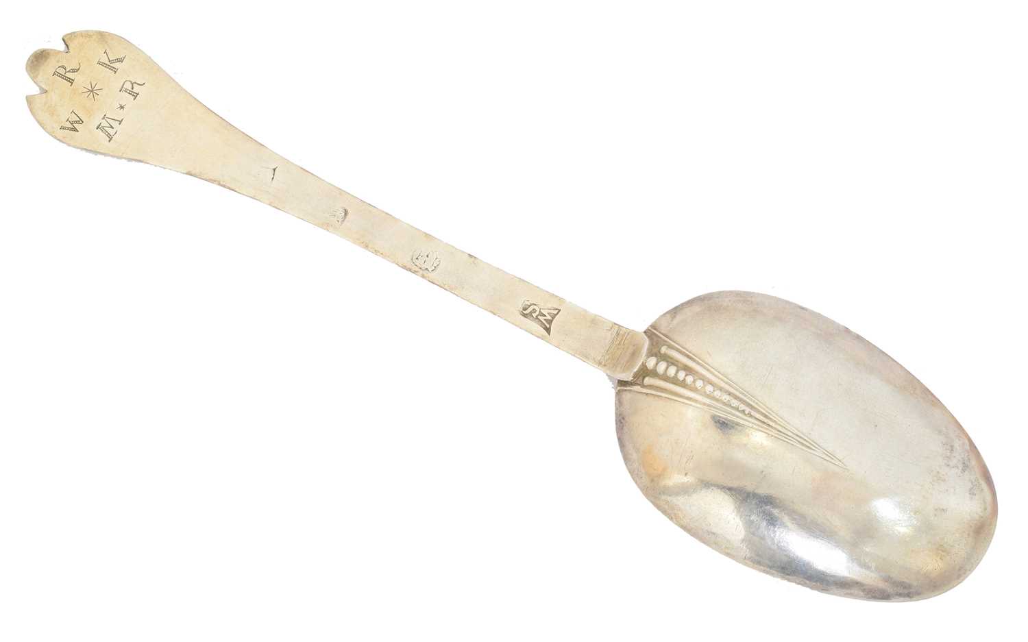 A late 17th century silver Trefid spoon, - Image 3 of 5
