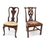 Two single dining chairs