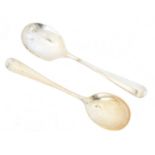 A pair of George III silver spoons,