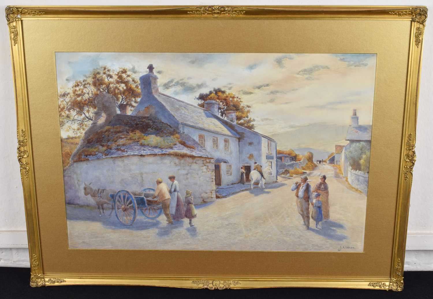 James Aitken (British fl. 1880-1935) "The Old Swan Inn at Mochdre on the Conway Road, North Wales" - Image 2 of 2