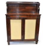 Regency rosewood veneered side cabinet,