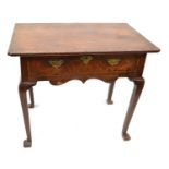 George III pollard oak veneered side table