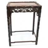 Late 19th-century Burmese carved rosewood side table