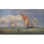 T.C. (19th/20th century) Coastal scene with various shipping