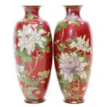 Pair of Japanese Cloisonne vases