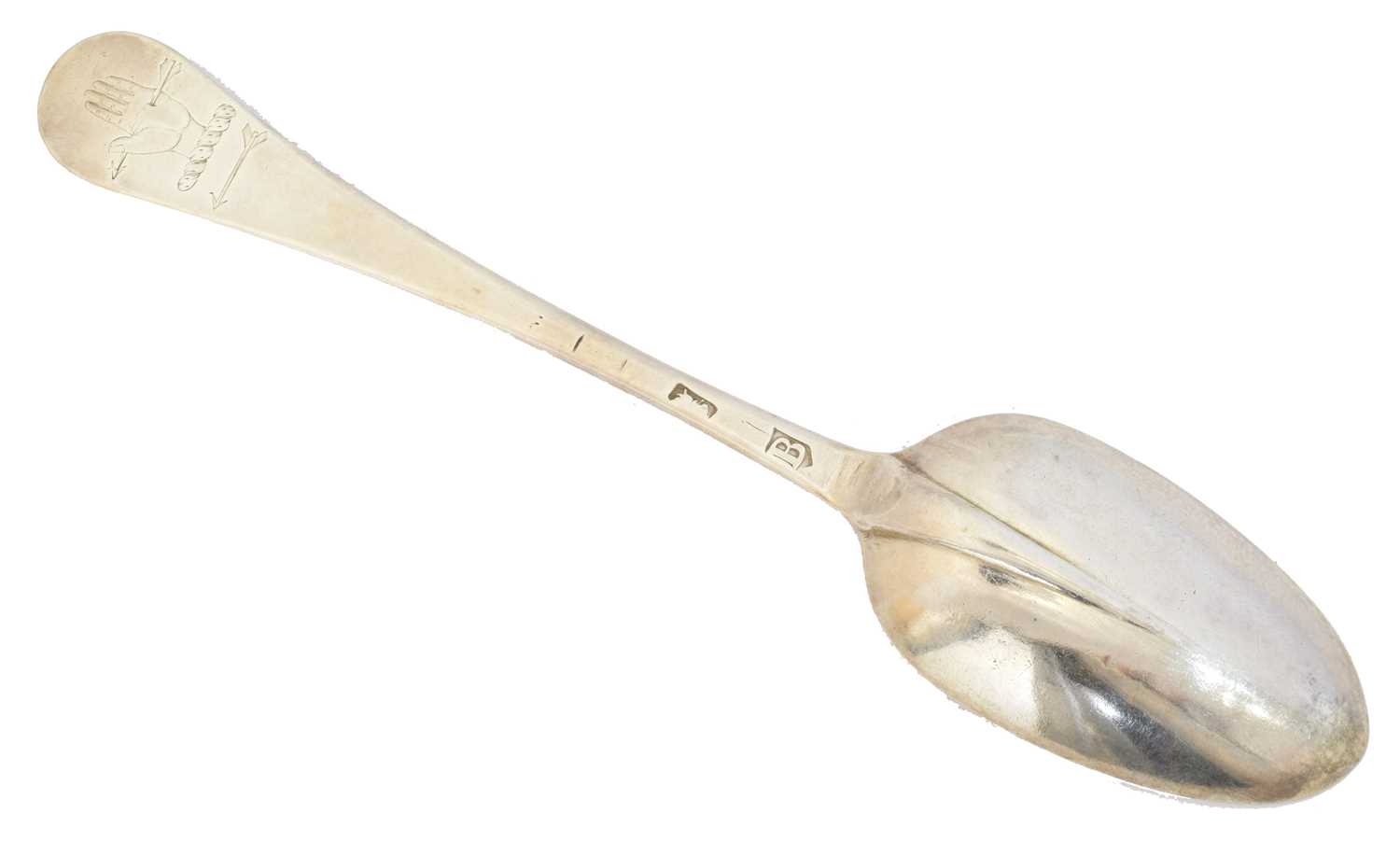 A George I silver table spoon, - Image 3 of 4