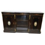 Late 19th century ebonised side cabinet