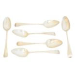 Six George III table spoons,