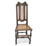 18th-century oak high back single chair