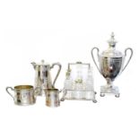 A selection of silver plate,