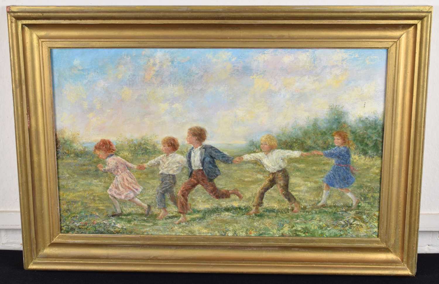 Thomsen (19th/20th century) Children playing in a field - Image 2 of 2