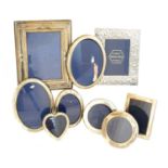 A selection of silver fronted frames,
