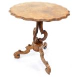 20th-century Victorian style walnut occasional table