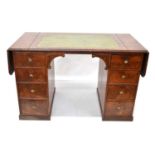 Early 19th-century mahogany twin-pedestal writing desk