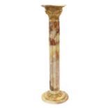 Onyx Corinthian column design torchere stand