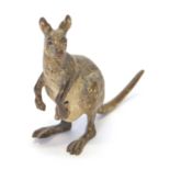 Cold painted bronze Kangaroo