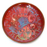 Pilkington's Royal Lancastrian lustre plate decorated by William S. Mycock