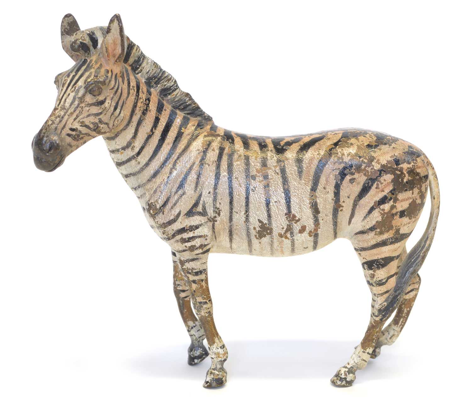 Cold painted bronze Zebra