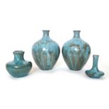 Four Pilkington's Royal Lancastrian vases