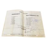 Bobby Moore signed programme for a testimonial cricket match, 1967