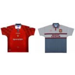 Two 1990's Manchester United retro football kits