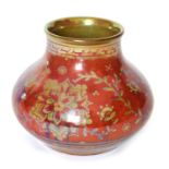 Pilkington's Royal Lancastrian lustre squat vase decorated by Richard Joyce