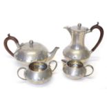 Pewter tea set by W.F. Johnson