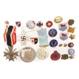 Collection of German Third Reich and British badges,