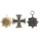 Private purchase Iron Cross and two Eastern Peoples medals