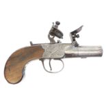 Flintlock pocket pistol by Ward of Warrington