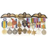 Group of WWI and WWII medals,