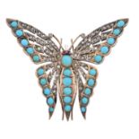 A vari-gem butterfly brooch,