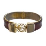 A Loewe 'Anagram' bangle bracelet,