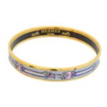 A Hermès enamel bangle bracelet,