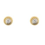 A pair of 18ct gold diamond stud earrings by Mappin & Webb,