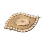 An early 19th century eye miniature brooch,