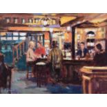 David Farren (British 1972-) "Lowry at the Bar, Sam's Chop House"