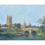 Ivan Taylor (British 1946-) "Magdalen Bridge, Oxford"