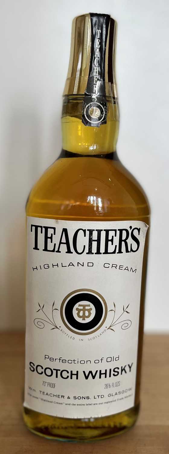 1 Bottle from early 1970’s Teacher’s Highland Cream Perfection of Old Scotch Whisky