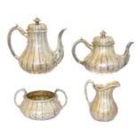 A Victorian four piece tea set,