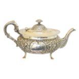 An Edward VII silver teapot,