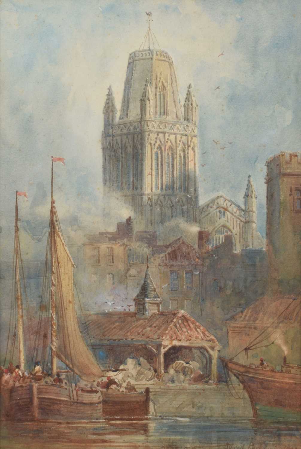 Alfred Edward Parkman (1852-1930) Continental townscape