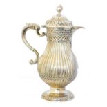 A George III silver water jug,