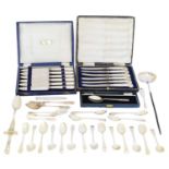 A selection of silver flatware,