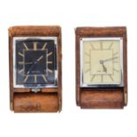 Two Jaeger-LeCoultre travel clocks,