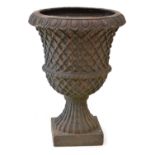 Reproduction cast iron garden urn