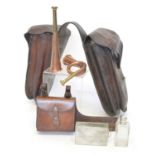 Various hunting and riding accessories to include a Champion & Wilton leather pouch