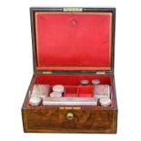 A Victorian travelling toilet box by S Mordan & Co.,