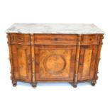 Mid 19th century continental walnut side cabinet